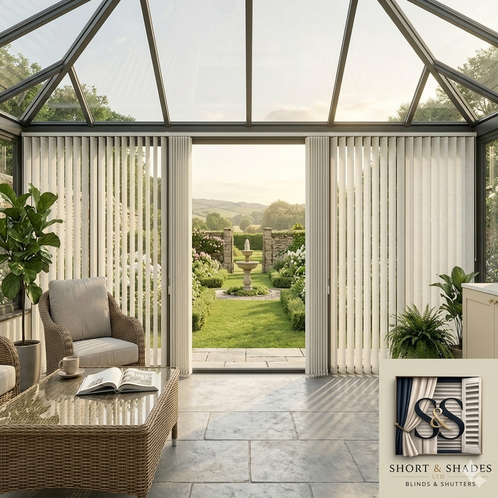 vertical blind short and shades
